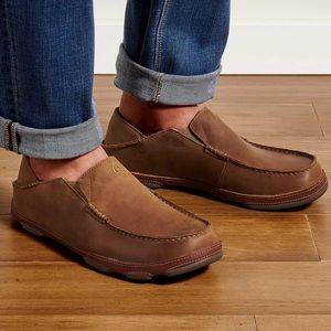 Olukai amplia Ray toffee slip on loafers shoes